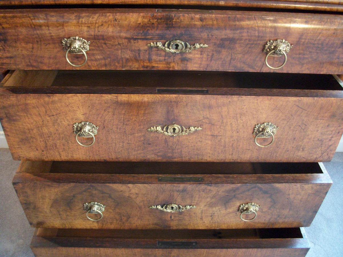 walnut small chest of drawers